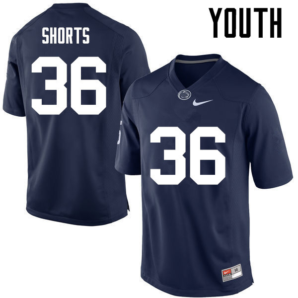 Youth Penn State Nittany Lions #36 Troy Shorts College Football Jerseys-Navy - Click Image to Close